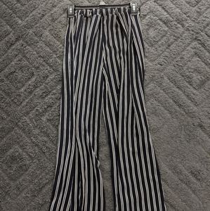 Blue and white striped pants